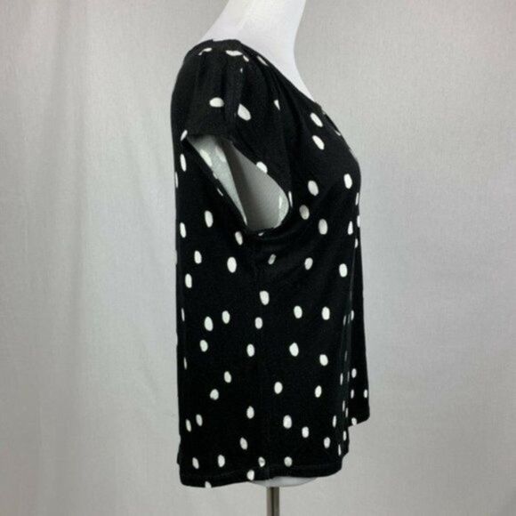 14th And Union Cap Sleeve Polka Dot Printed Top - Picture 3 of 6